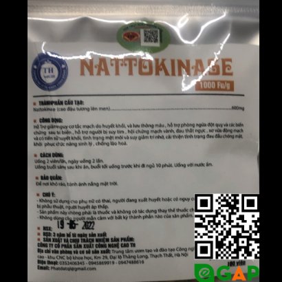 Nattokinase TH GoldGift viên nhộng 100 viên/túi zip